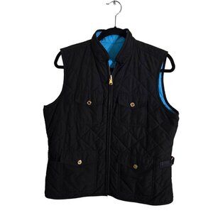 Lauren Ralph Lauren Black Turquoise Reversible Best Size Lp